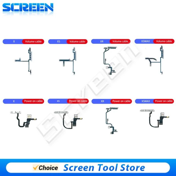 Choice Power Volume Buttons Key Switch Flex Cable For iPhone X XR XS XSMAX For iPhone Replacement Parts