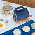Household Small Powder Grinding Machine, Electric Mini Spice Grinder Add 5 Blades, 304 Stainless Steel Grinding Fine Powder for All Kinds of Grains, Condiments, Coffee Beans (Blue) By Win Accessories. 