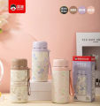 Customized 316 stainless steel 3d printed mini sling portable handle thermos cup water bottle.