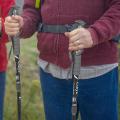 Hiking Stick (black) Retractable Walking Portable Trekking Pole Adjustable Telescopic Nonslip Light Damping Outdoor Folding.