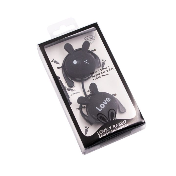 Cute Cartoon Rabbit Wired Earphone With Microphone For Girls - Headphone - Headphone