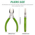 2 Packs Nylon Nose Pliers Double Nylon Jaw Pliers Carbon Steel Jewelry Pliers DIY Tools for Beading, Looping, Shaping Wire, Jewelry Making and Other Crafts.