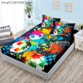 Football Sports Mattress Protector Soccer Bedding Elastic Fitted Sheet Kids Bed Cover Twin Full King Size.