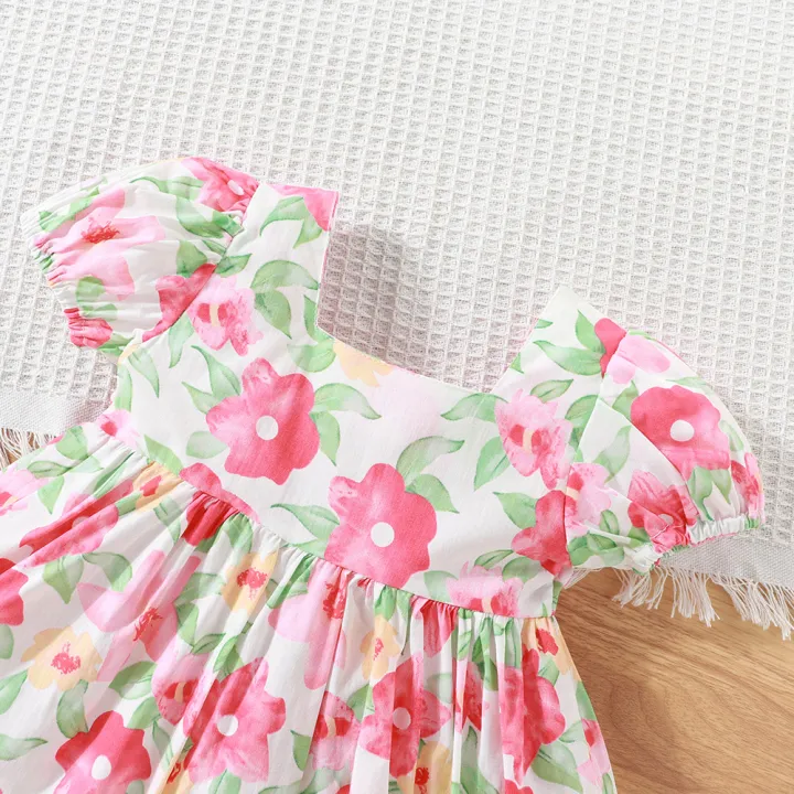 Summer%20New%20Baby%20Girl%20Dress%20Bubble%20Sleeves%20Square%20Neck%20Bow%20Summer%20Birthday%20Party%20Dress%20Sweet%20Princess%20Dress%20(0-3%20Year%20Old%20Girl)%20-%20Image%205