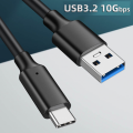 USB3.2 Gen2 10Gbps Type C Cable USB A to Type-C 3.2 Data Transfer USB C SSD Hard Disk Cable PD 60W 3A Quick Charge  Charge Cable. 