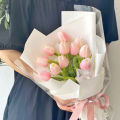 35 cm Tulip Flower Artificial Tulip Bouquet 10/5Pcs PE foam Flower for wedding Ceremony Decor Home Garden Bouquet Decor. 