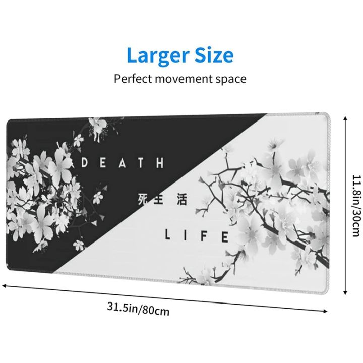 %E3%80%907Rings%20Store%E3%80%91%EF%BC%88NEW%EF%BC%89Black%20and%20White%20Cherry%20Blossom%20Gaming%20Mouse%20Pad,Large%20Mouse%20Mat%20Desk%20Pad,%20Stitched%20Edges%20Mousepad,%2031.5%20x%2011.8%20Inch%20-%20Image%206