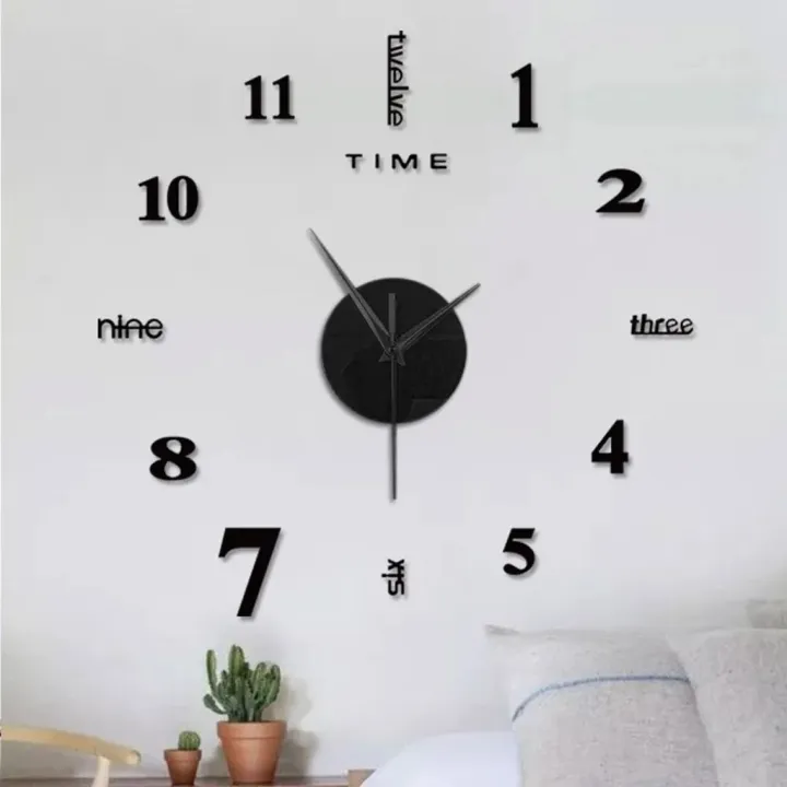 Frameless%20DIY%20Wall%20Mute%20Clock%203D%20Mirror%20Surface%20Sticker%20Home%20Office%20Decor%2012-hour%20Display%20Wall%20Clock%20With%20Time%20Mark%2050x50%20CM%20-%20Image%204