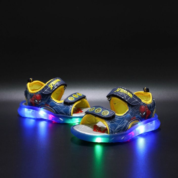 Disney%20Marvel%20Boys%20Girls%20Spider-Man%20Princess%20Led%20Light%20Up%20Luminous%20Sports%20Sandals%20Summer%20Kids%20Sandals%20Non-slip%20Toddler%20Shoes%20-%20Image%203