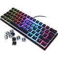 （COD Available)HXSJ L700 Wired RGB Mechanical Keyboard 61 Pudding Key Caps. 