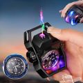 Metal True Watch Double Arc Pulse W!ndproof Charging L!ghter Cool LED Colored Light Fashionable USB Charging L!ghters. 