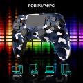 GAMINJA P47 Wireless Controller Compatible with PS4 PS3 Gaming Console PC Joystick with Double Vibration 6-Axis Gyro Sensor. 