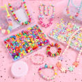DIY Clay Beads Jewelry Making Kit for Girls Making Bracelet Necklace Jewelry Earrings Crafts Kit With Accessory.