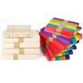 50pcs Colorful Hand Crafts DIY Wooden Sticks Popsicle Mold Ice Cream Sticks Art Creative Educational Toys For Children Kids Baby. 