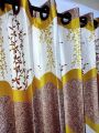 Curtain Porda Synthetic curtains Indian porda window protector 45*80 inch White and cream art 4 kuchi curtain. 