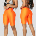 Ladies Womens Elasticity Yoga Shorts Cycling Shorts Dancing Neon Super Stretch Shiny High Waist Workout Out Fitness Leggings.