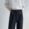 Black Red Suit Pants Men Fashion Social Mens Dress Pants Korean Loose Wide Leg Pants Mens Oversized Formal Trousers M-2XL. 