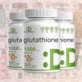 Deal Supplement Glutathione 1000mg with Vitamin C 500mg - 120 Capsules - Reduced Form GSH - for Antioxidant, Liver Detox & Immune Support.