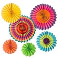 6 in 1 Paper Fan Flowerpaper Hanging For Happy Birthday Party Decoration / Bridal Shower / Wedding / New Year / Background Decorations. 