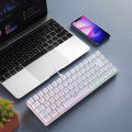 V200 Portable Gaming Keyboard RGB Colorful Backlit Keyboard 68 Keys Silence Keyboard Mechanical Wired Keyboards. 