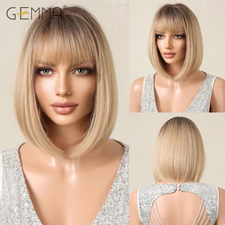 Short%20Straight%20Bob%20Black%20Wig%20Synthetic%20Natural%20Hair%20Wigs%20for%20Black%20Women%20Afro%20Middle%20Part%20Cosplay%20Daily%20Use%20Heat%20Resistant%20Fibre%20-%20Image%209