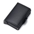 Carbon Fiber Credit Card Holder Mens Double Anti Rfid Bank Cardholder Case Wallet Metal Business Bank Minimalist Wallet Gift.