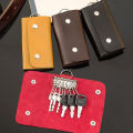 【beauty code store】(New) women key case ple bag with 6 ring key case ONS closure stylish storage pouch color.
