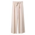 【Hottest Trends】 DESCENTE Women Loose Fit Pants Comfortable Stylish Women's Elastic High Waist Drawstring Pants Loose Fit Wide Leg Trousers for Summer Solid Color Thin Long Perfect for Soft Fabric Women Trousers. 