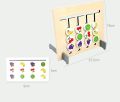 Colors and Fruits Double Sided Matching Game Logical Reasoning Training Kids Educational Toys Children Wooden Toy Montessori Toy.