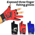 1 Pair 3 Fingerless Fishing Gloves Breathable Quick Drying Anti-slip Fishing Gloves Outdoor Sports Cycling Camping Running. 