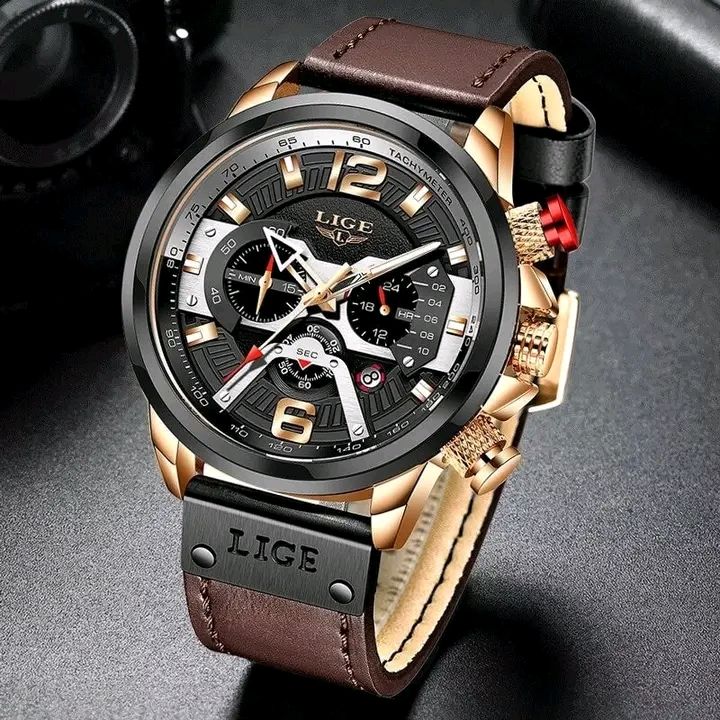 Lige 8917 new luxury fashion unique design high quality chronograph active waterproof sports wrist-watche for men