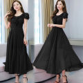 New Attractive Womens Chinese Neck Design Georgette 1 Piece Long Kurti Stylish Fashion Wear. 