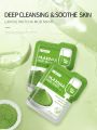 Laikou Matcha Mud Mask 12 Pieces Pack Japanese Green Tea And Volcanic Clay Facial Treatment for Brighter Smoother Skin. 