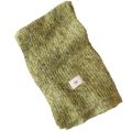 Autumn and winter gg letter cloth label soft glutinous melancho knitted small scarf women's Korean version of the versatile green warm scarf little red book.