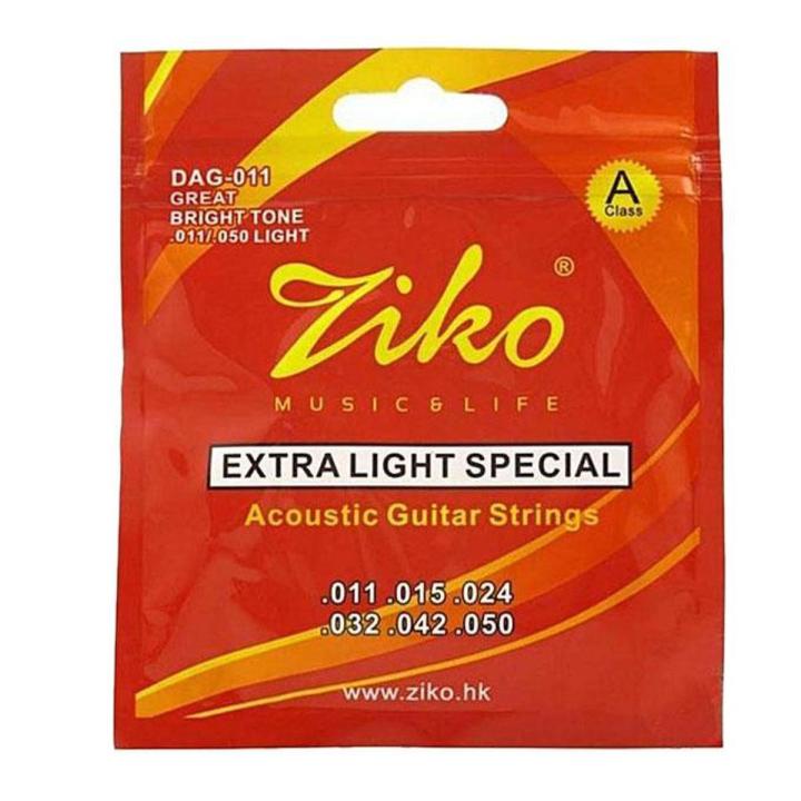 Ziko DAG-011 অ্যাকোস্টিক গিটার স্ট্রিংস-সিলভার - guitar accessories