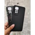 For Xiaomi Redmi Note 11 4G Premium Frosted Black Soft Silicone Back Cover - Phone Back Cover - Phone Back Cover - Redmi Note 11 Back Cover (Back Case Cover For Smartphone). 