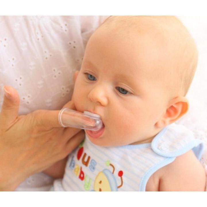 Soft Silicone Finger Toothbrush Teeth Rubber Massager For Baby