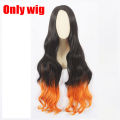 Anime Kamado Nezuko Cosplay Costume Demon Slayer Cosplay Uniform Clothes Kimono Wig Props Set Halloween Costume for Kids Adult.