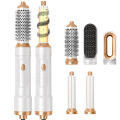 Multi functional five in one hot air multi head automatic curler, straight comb, hair dryer, curling rod. 