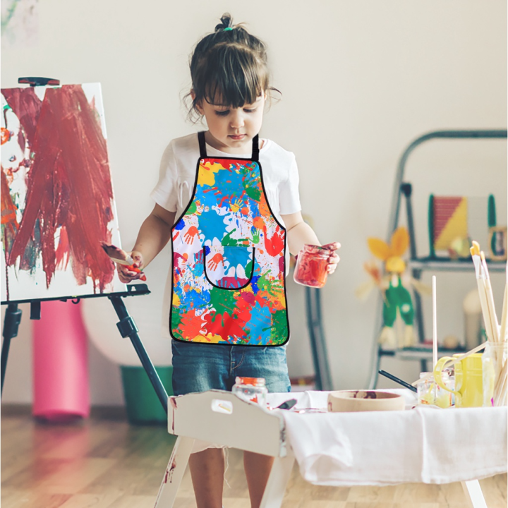 Children's%20Art%20Apron%20Childrens%20Painting%20Apron%20Children%20Art%20Smocks%20With%20Pocket%20And%20Sleeves%20For%20Age%203-11%20Kitchen%20Chef%20Aprons%20For%20-%20Image%207