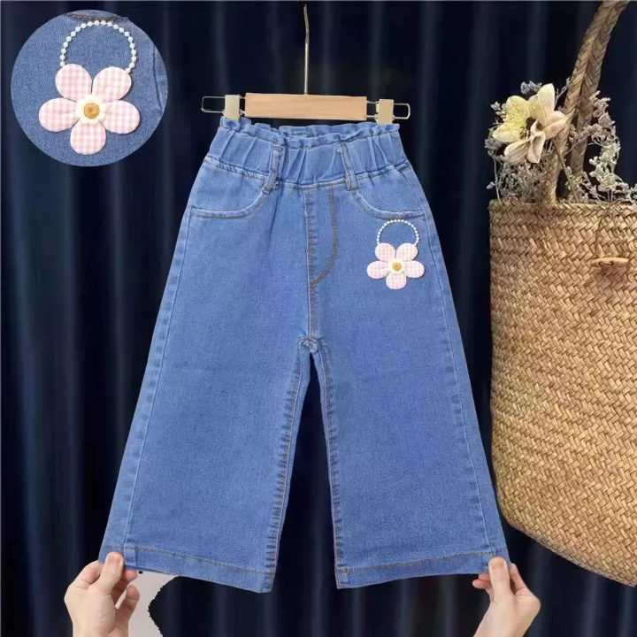 Girls'%20summer%20denim%20wide-leg%20pants%20for%20little%20girls%202024%20new%20trendy%20cropped%20pants%20stretch%20foreign%20style%20children's%20pants%20-%20Image%204