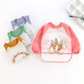 Cute Cartoon Baby Bibs Waterproof Infant Eating Bib with Pocket Children Drawing Long Sleeve Apron Kids Burp Cloth Baby Stuff. 