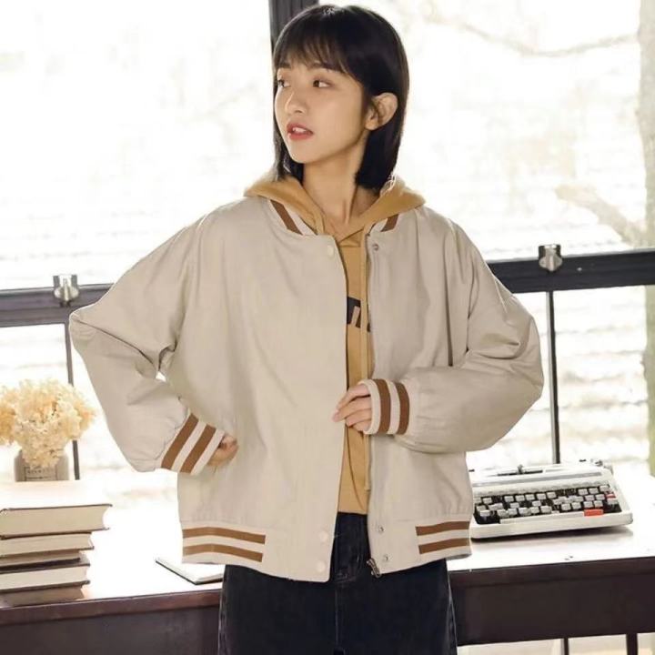 Spring%20and%20Autumn%20New%20Baseball%20Uniform%20Korean%20Style%20All-Matching%20Slimming%20Short%20Coat%20Female%20Student%20Small%20Fashion%20Jacket%20Top%20-%20Image%205