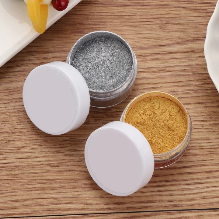 2/5g Edible Glitter Gold Powder Multi-color Cake Decorating Flash Food Biscuit Mousse Cake Macaron Chocolate Baking Color Dust
