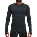Mens 1/4 Zip Compression Shirts with Thumb Holes Base layer Long Sleeves Moisture Wicking Athletic Tee Active Fishining Blouse. 