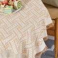 Tablecloth, ins, style, high-quality lace, photograph, dressing, dessert table, square table, dustproof round table, cover cloth, white coffee table.