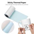 3 roll/3 pc sticker paper rolls for thermal printing 57x30mm mini thermal printer self-fierce thermal sticker printing paper paper paper P1/P2 mini. 