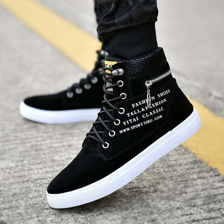 Blue Snakeskin Men's High Top Shoes main image 0