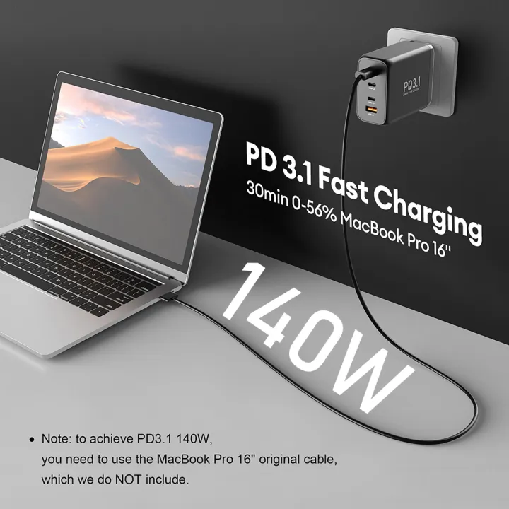 Ubigbuy%20240W%20GaN%20Charger%20PD3.1%20140W%20100W%20USB%20C%20Wall%20Charger%20QC5%20PPS%2045W%20Super%20Fast%20Charging%20for%20MacBook%20Pro/Air%20M2%20iPhone%20Galaxy%20-%20Image%202