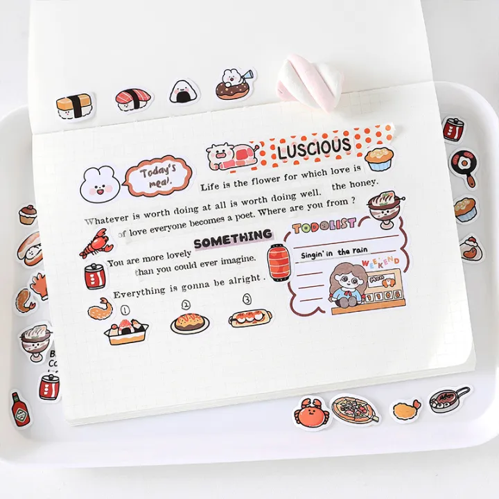 100%20pcs%20Kawaii%20Cartoon%20small%20Stickers%20Cute%20Mini%20Decorative%20Scrapbooking%20accessories%20Adhesive%20Diy%20junk%20journal%20supplies%20-%20Image%204